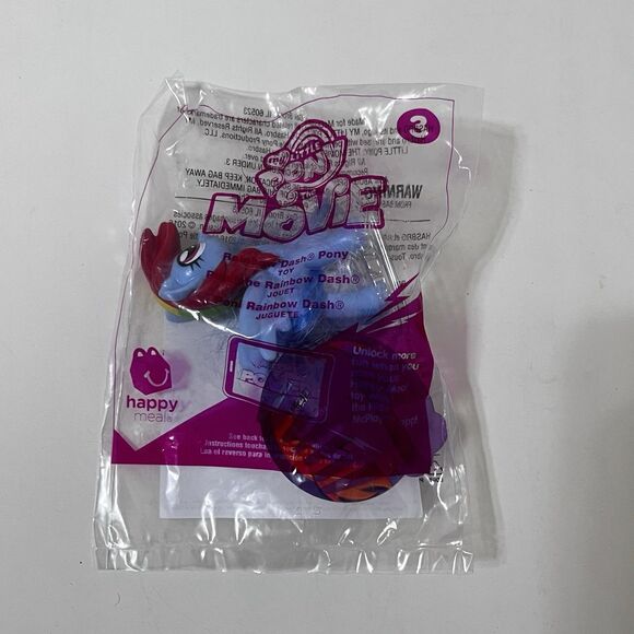 McDonald's My Little Pony The Movie Rainbow Dash Happy Meal Toy #3 Sealed 2016 - Picture 1 of 7